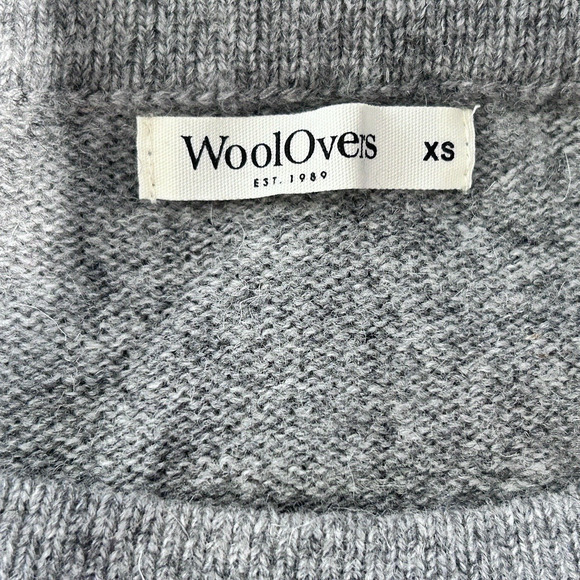 WoolOvers Lambswool Crewneck‎ Sweater Gray Embellished Pullover Women's Size XS - Picture 7 of 10